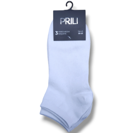 PRILI SOQUETE X3 LISO HOMBRE